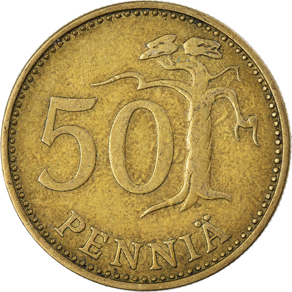 Moeda, Finlândia, 50 Penniä, 1974