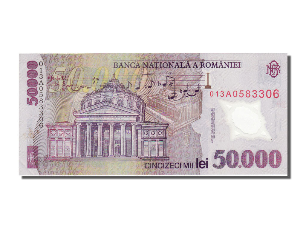 Romania, 50,000 Lei, 2001, KM #113a, UNC(63), 013A