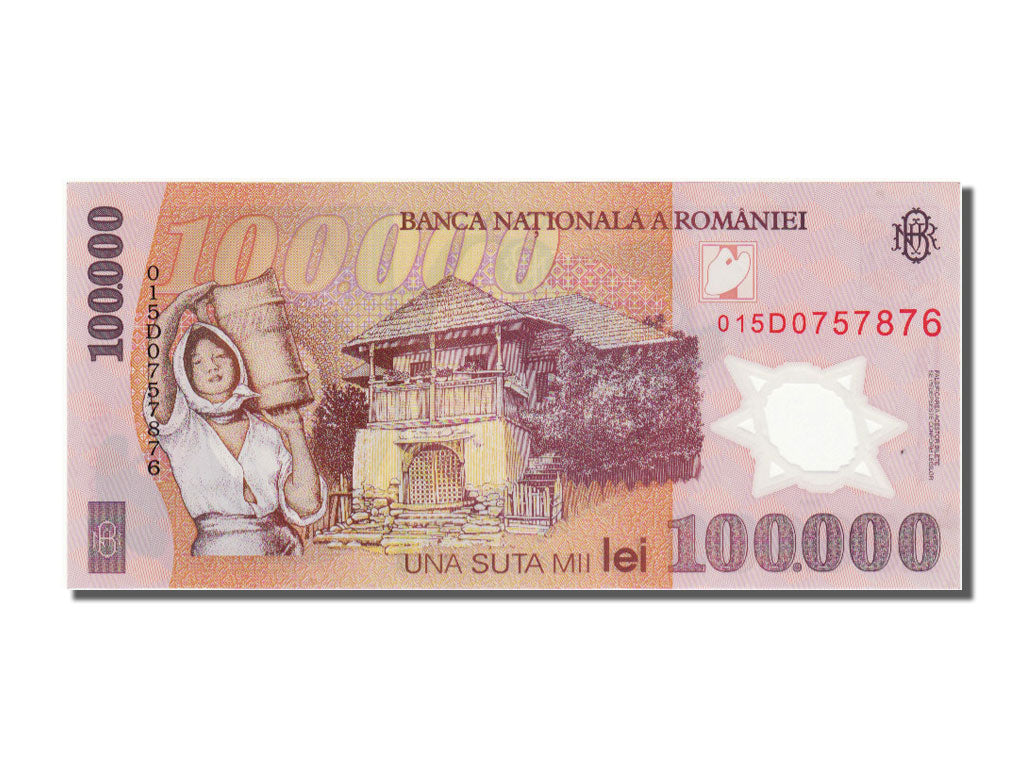 Billete, 100,000 Lei, 2001, Rumanía, EBC+