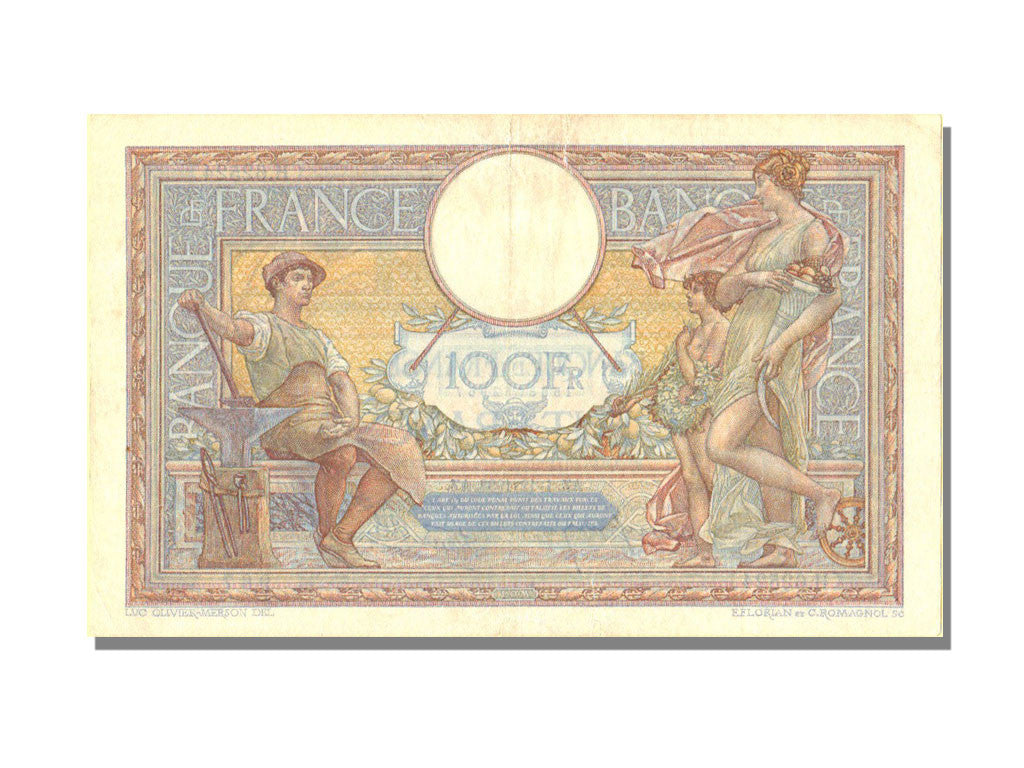 France, 100 Francs, 100 F 1908-1939 ''Luc Olivier Merson'', 1938, KM #86b,...