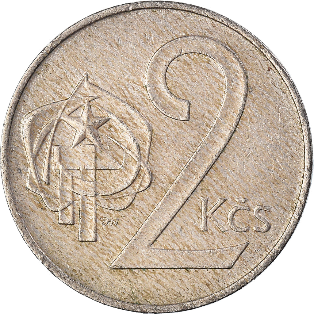 Coin, Czechoslovakia, 2 Koruny, 1986