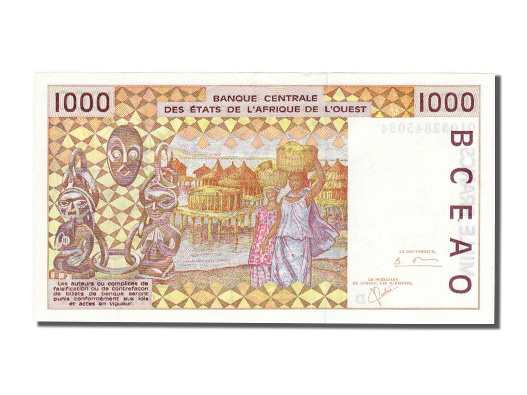 Senegal, 1000 Francs, 2001, UNC(60-62), D