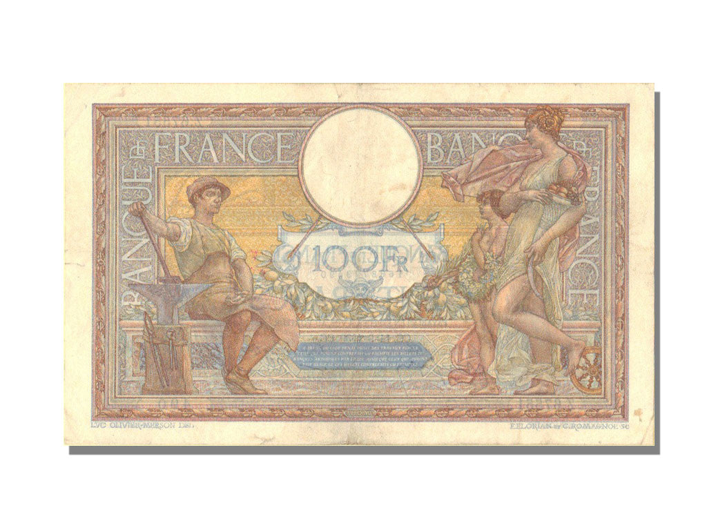 France, 100 Francs, 100 F 1908-1939 ''Luc Olivier Merson'', 1939, KM #86b,...