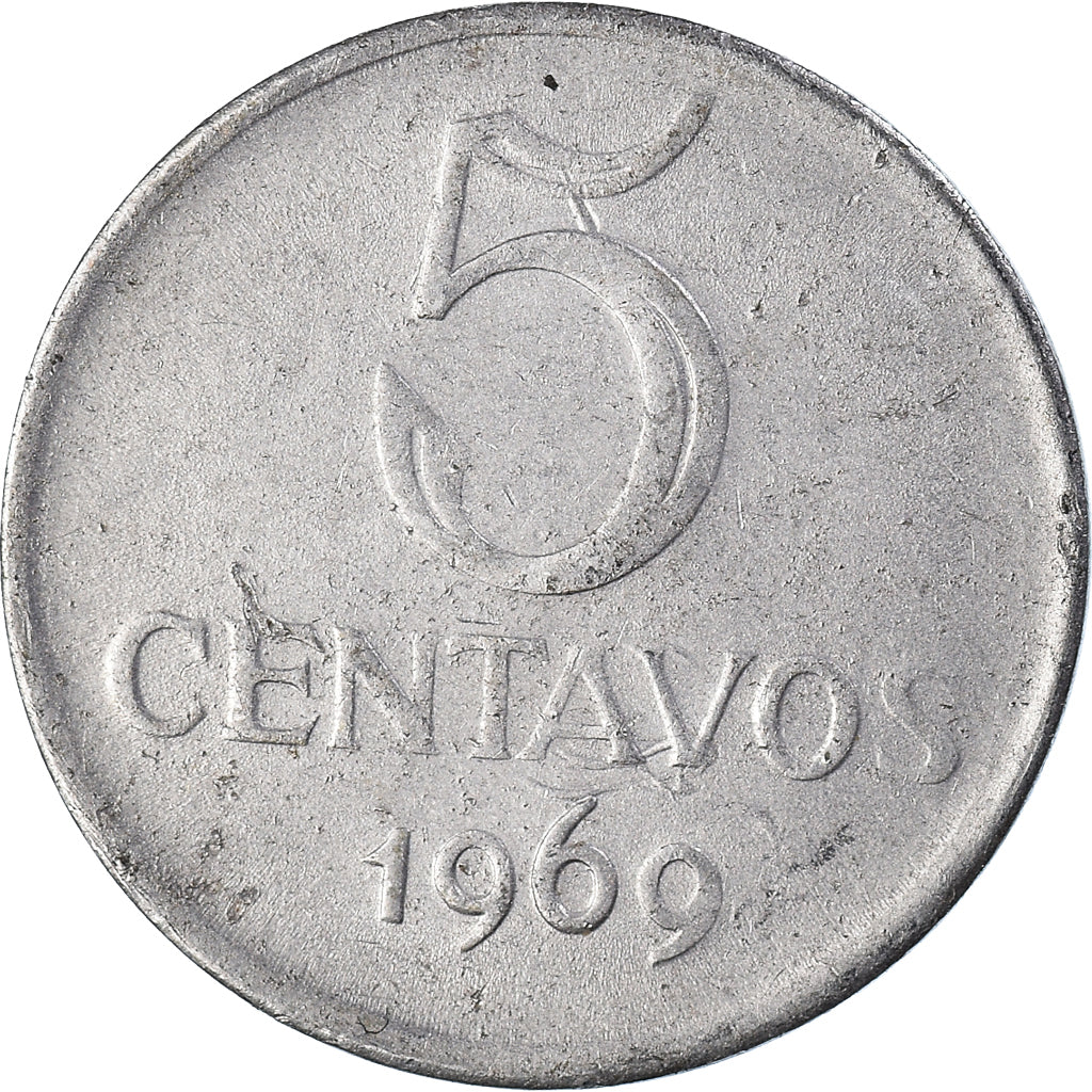 Moneta, Brazylia, 5 Centavos, 1969