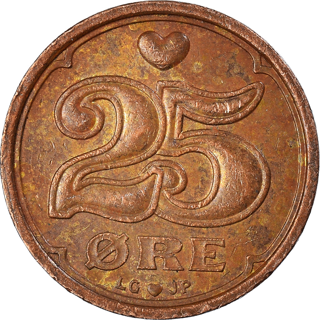 Munten, Denemarken, 25 Öre, 1998
