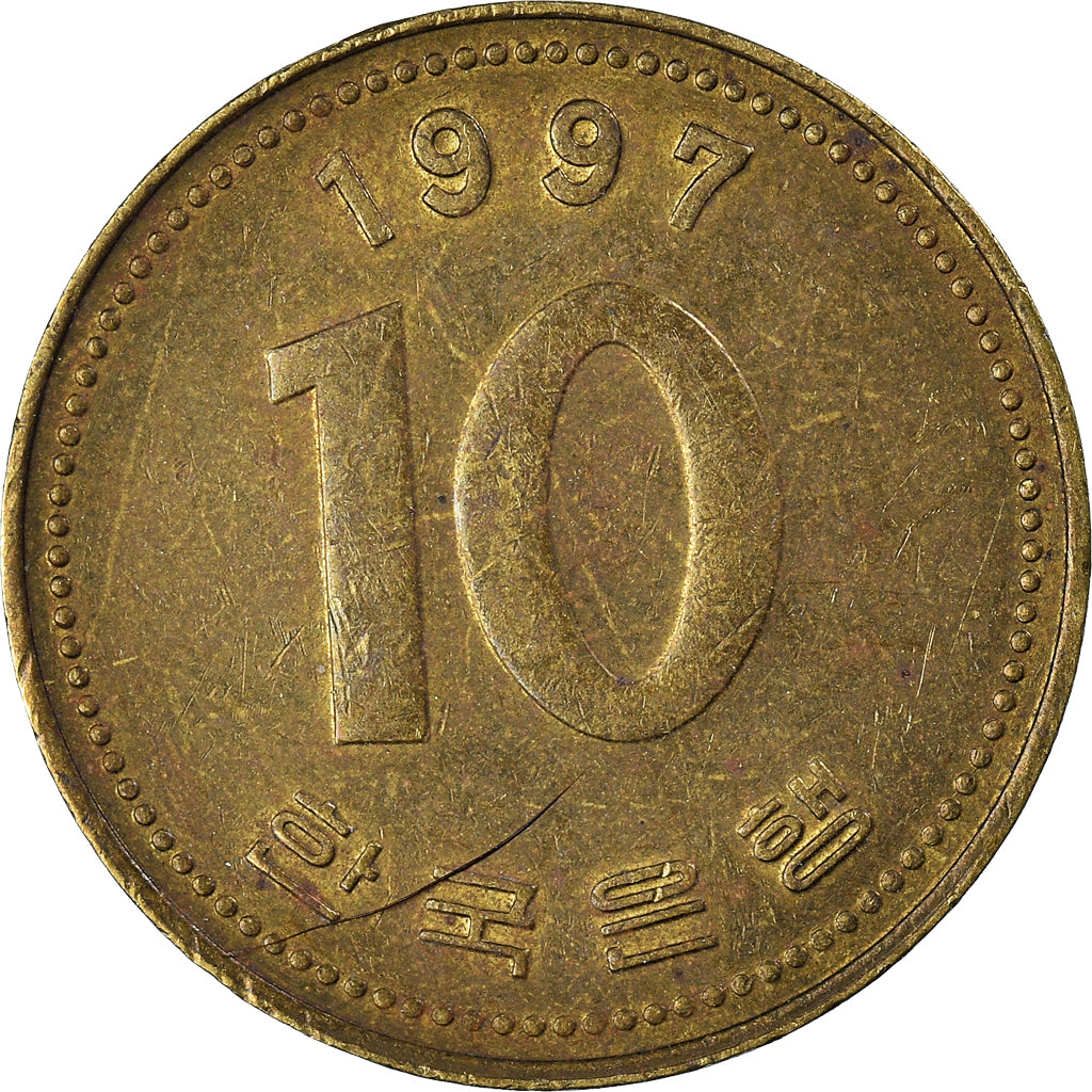 Moneda, COREA DEL SUR, 10 Won, 1997