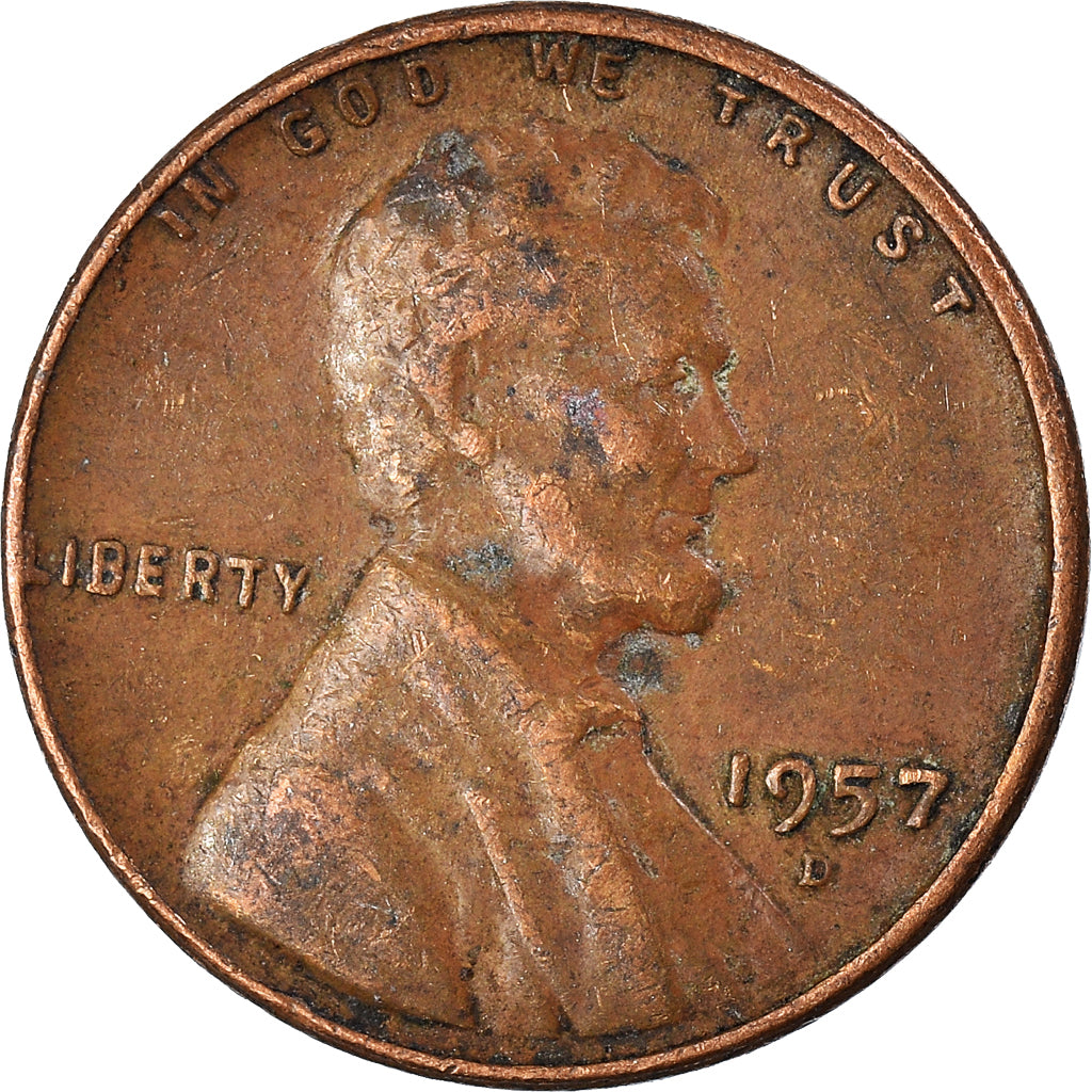 Coin, United States, Cent, 1957