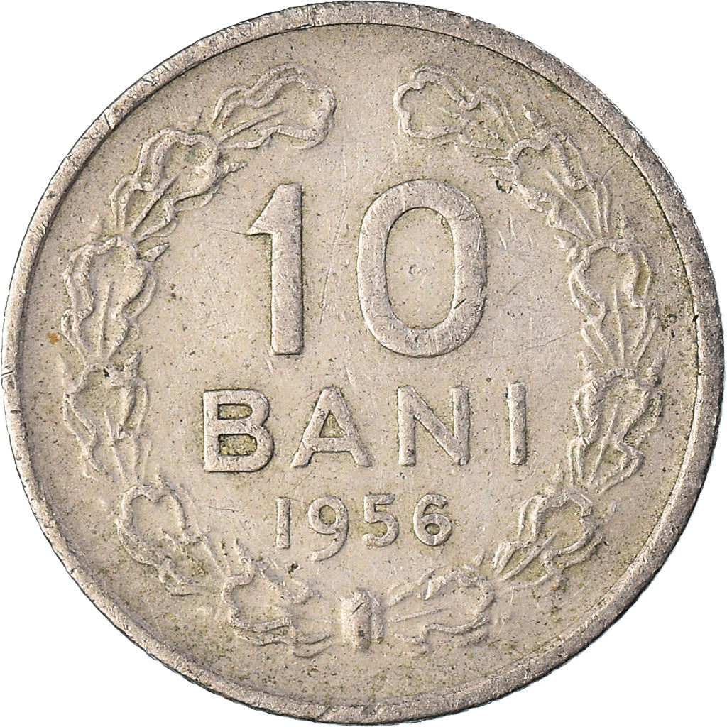 Coin, Romania, 10 Bani, 1956