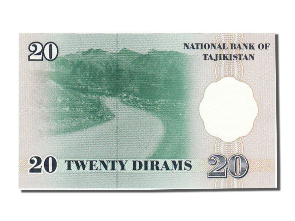 Geldschein, Tajikistan, 20 Diram, 1999, UNZ