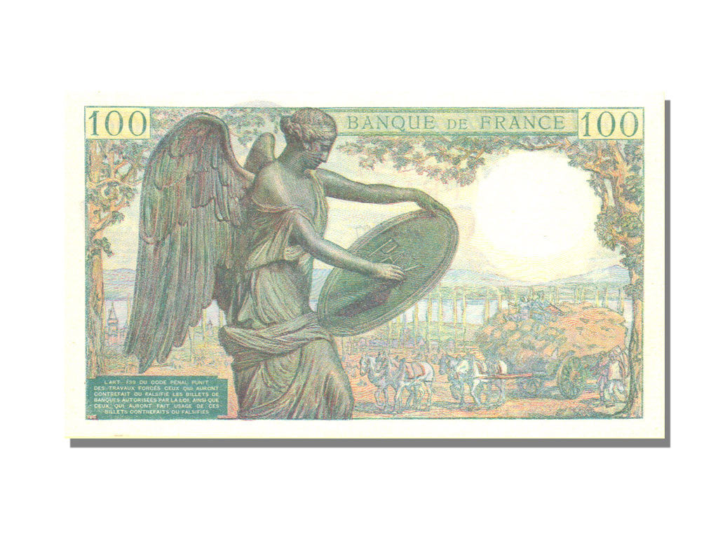 Banknote, France, 100 Francs, 100 F 1942-1944 ''Descartes'', 1944, 1944-10-12