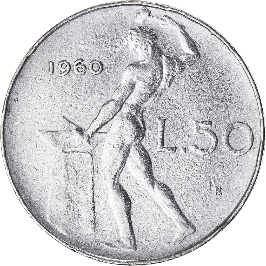 Coin, Italy, 50 Lire, 1960