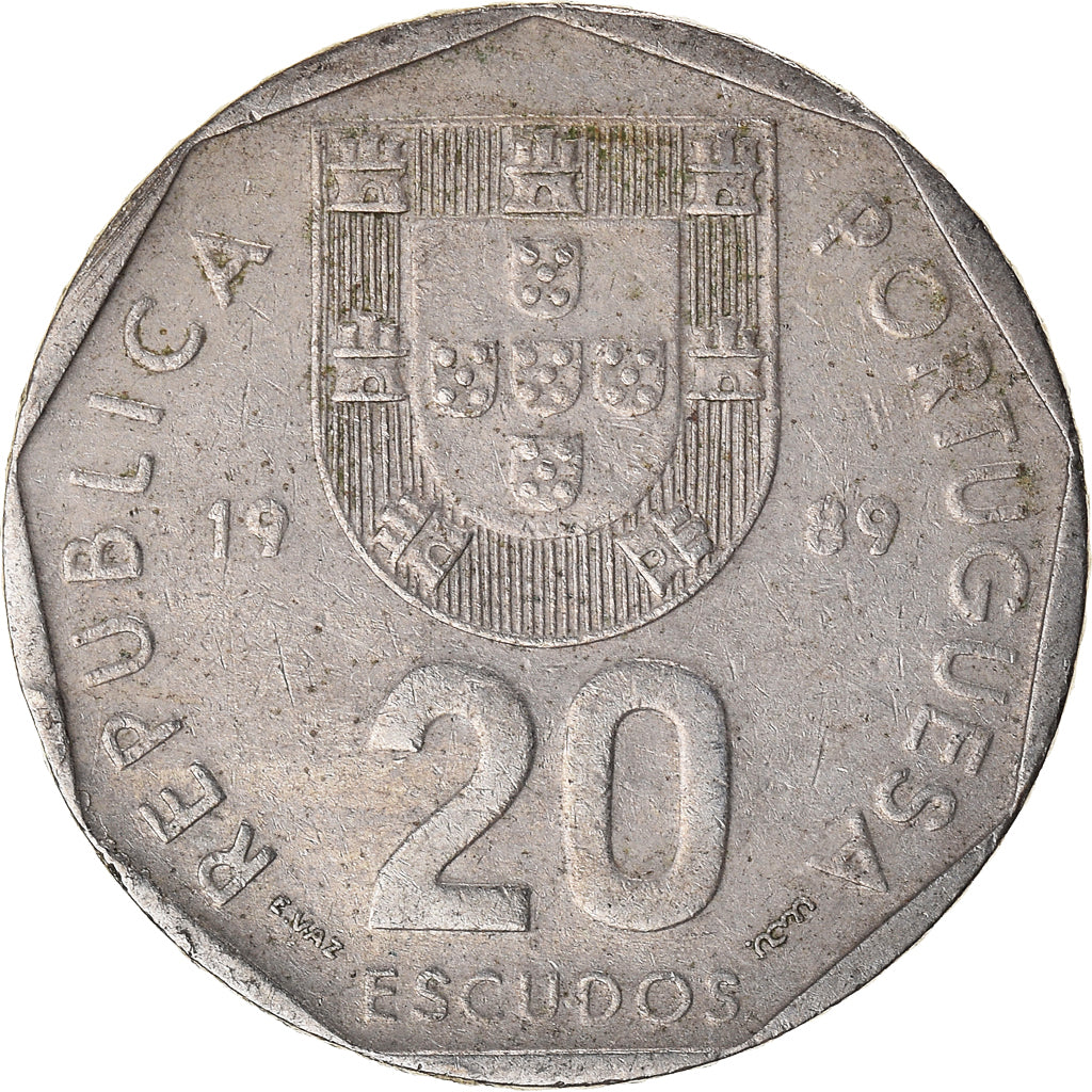 Coin, Portugal, 20 Escudos, 1989