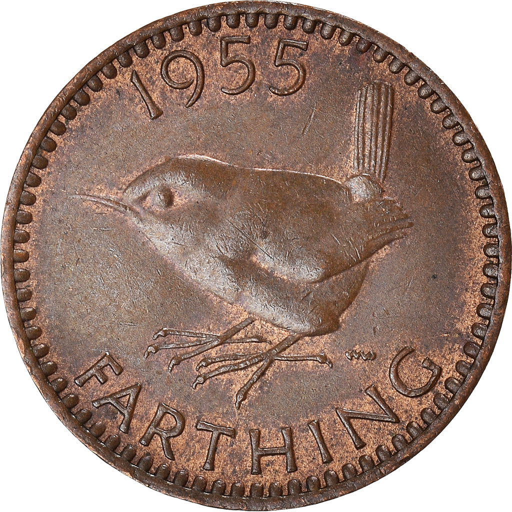 Münze, Großbritannien, Farthing, 1955