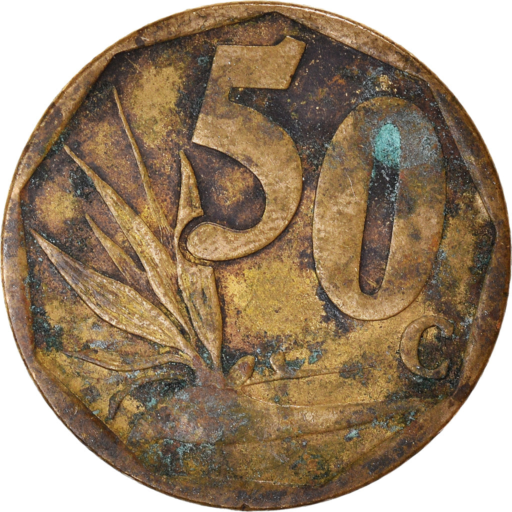 Coin, South Africa, 50 Cents, 2007