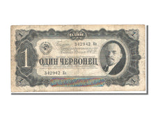 Russia, 1 Chervonetz, 1937, KM #202a, EF(40-45), KR