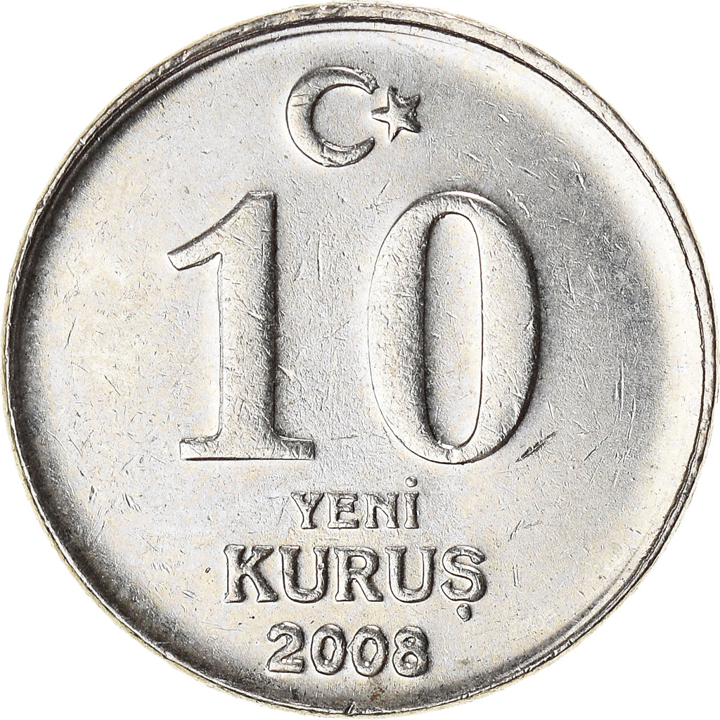 Moeda, Turquia, 10 New Kurus, 2008