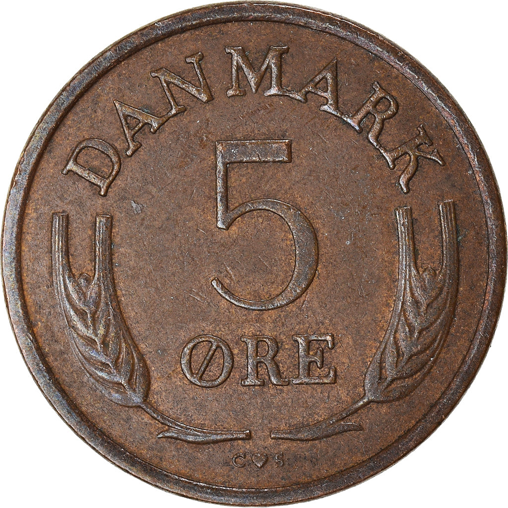 Moneta, Danimarca, 5 Öre, 1967