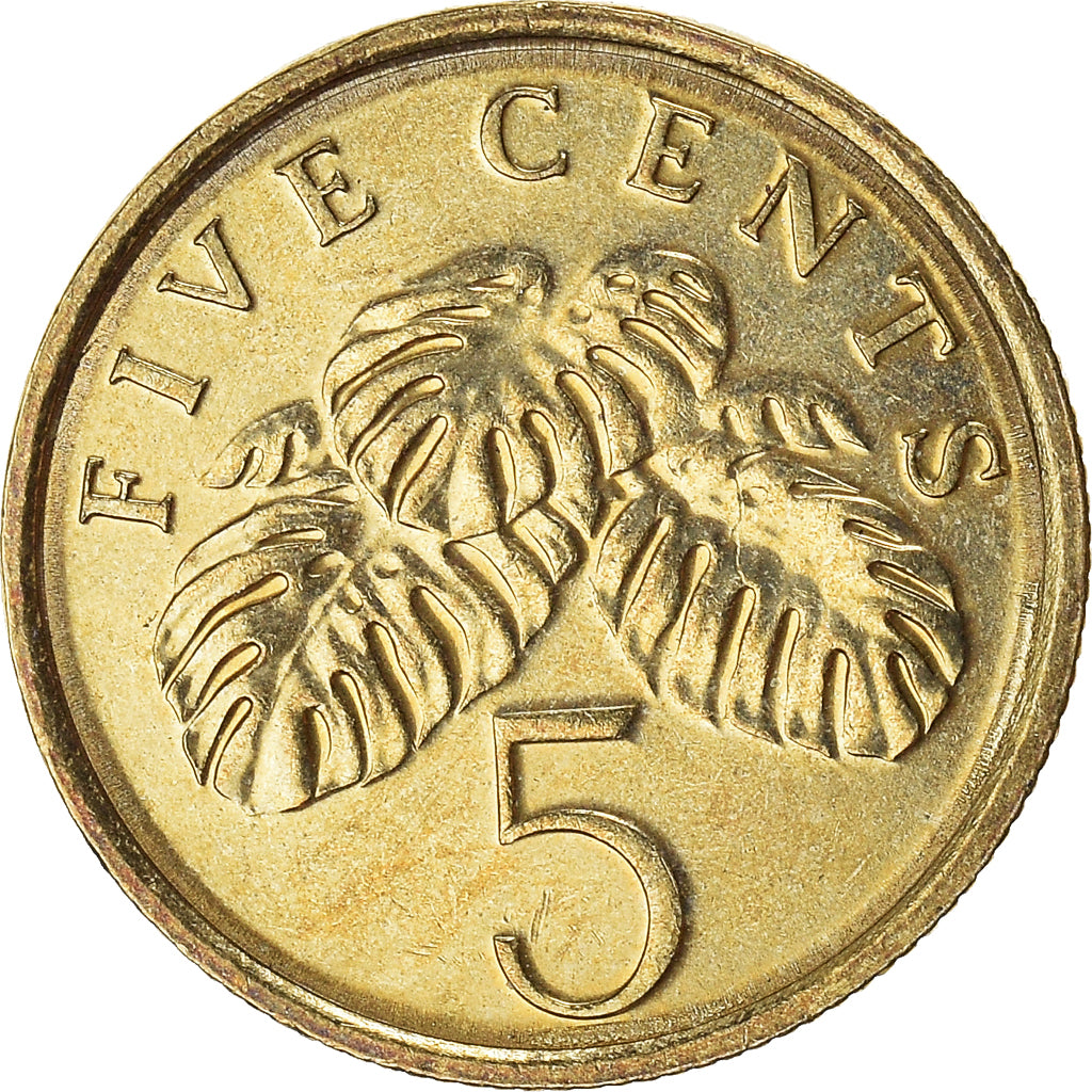 Moneda, Singapur, 5 Cents, 2010