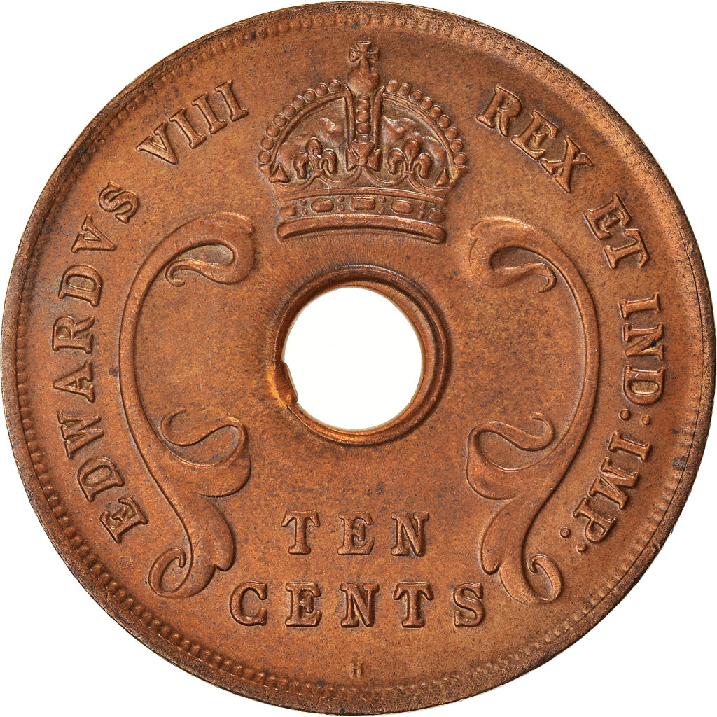 Moneda, ESTE DE ÁFRICA, 10 Cents, 1936