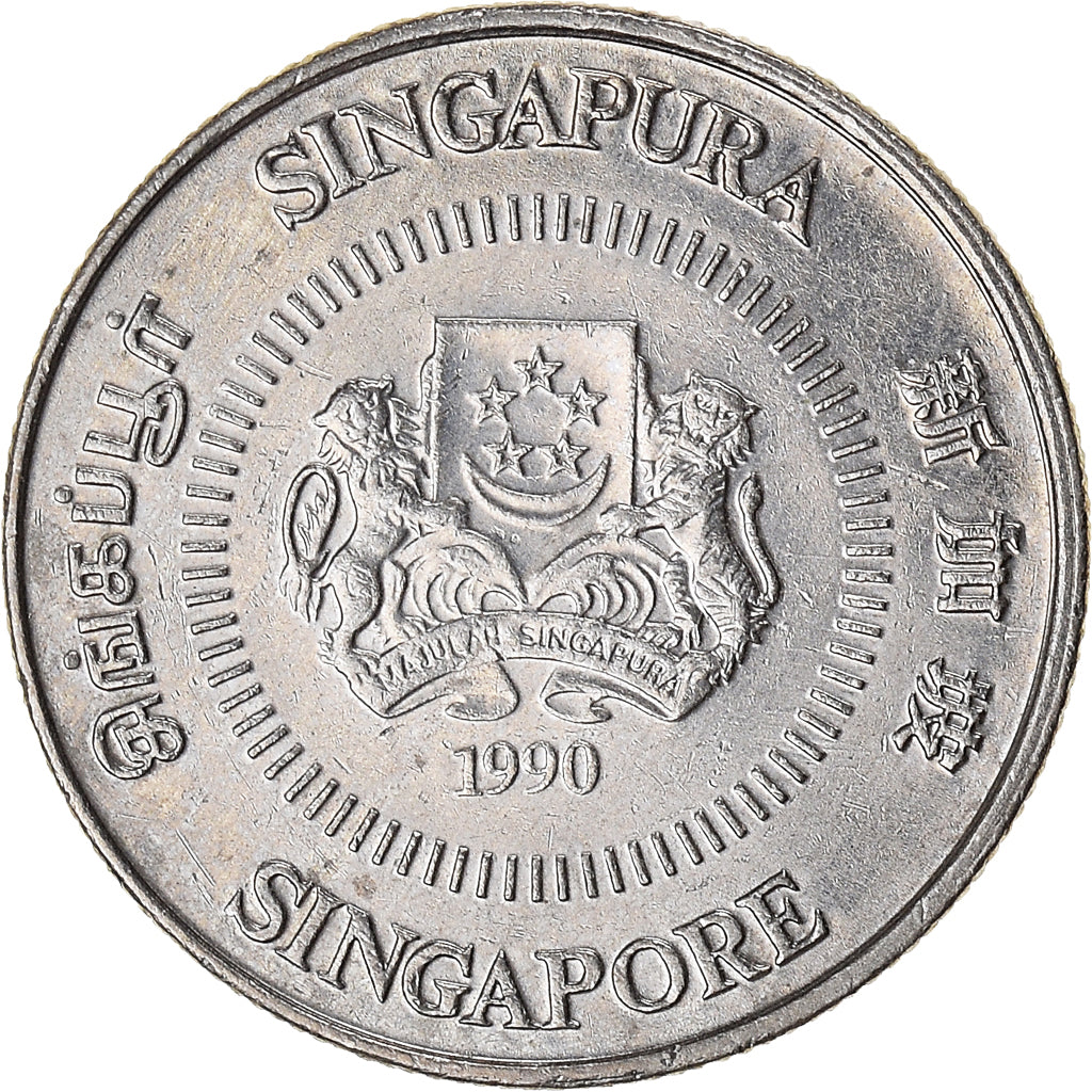 Moneta, Singapore, 10 Cents, 1990