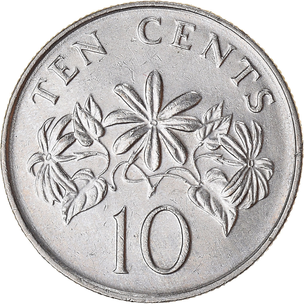 Moneta, Singapore, 10 Cents, 1990