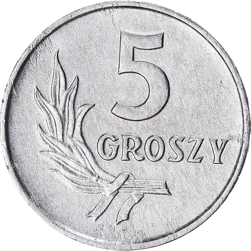 Moneta, Polonia, 5 Groszy, 1971