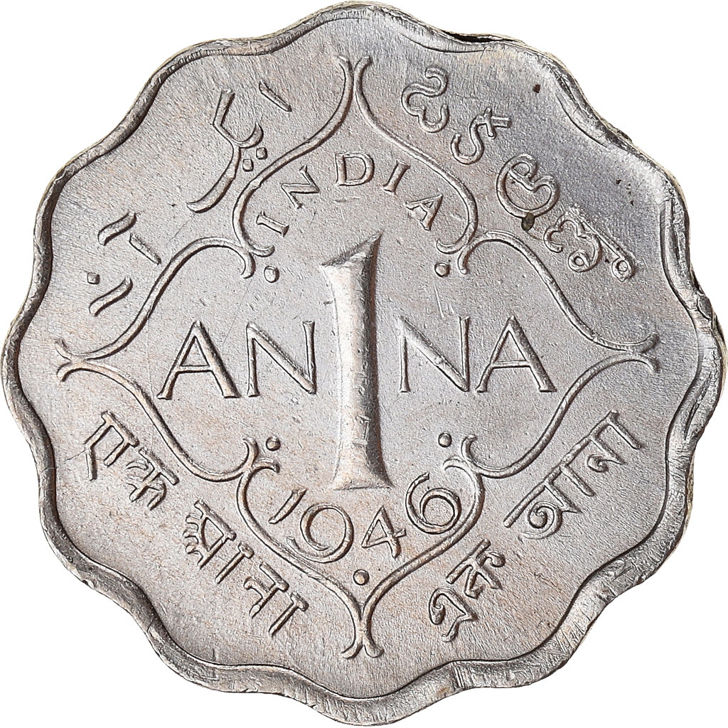 Moneda, INDIA BRITÁNICA, Anna, 1946
