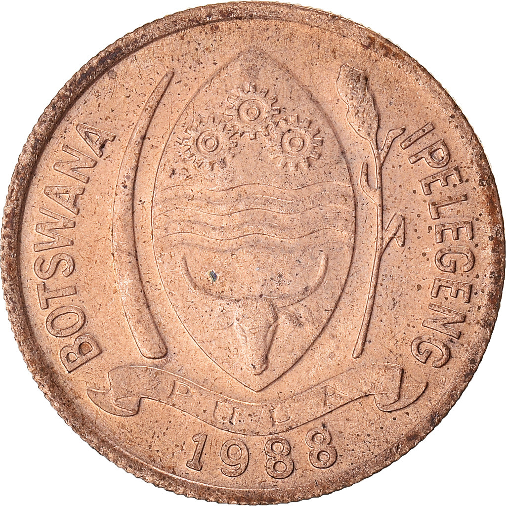 Moneta, Botswana, 5 Thebe, 1988