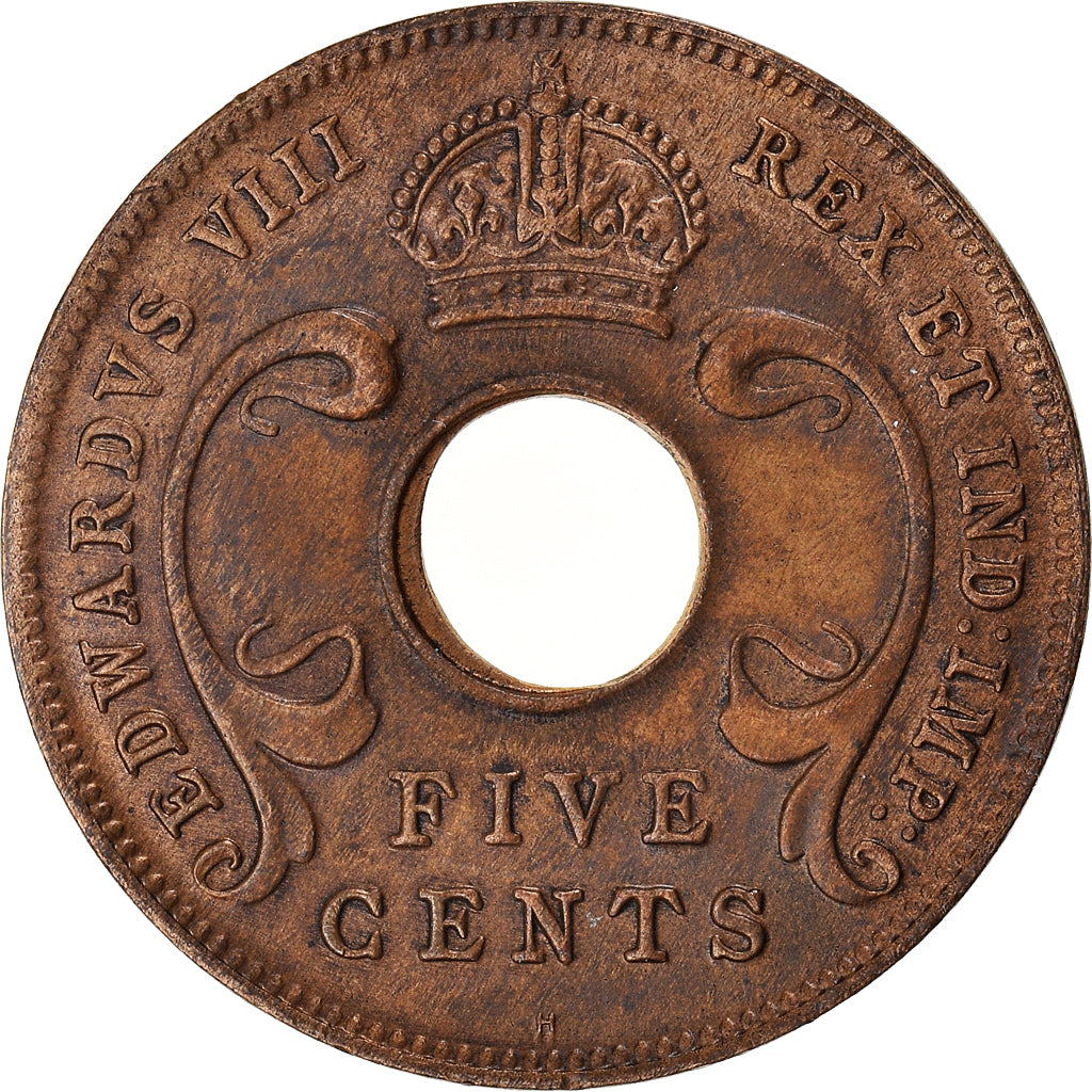 Coin, EAST AFRICA, 5 Cents, 1936