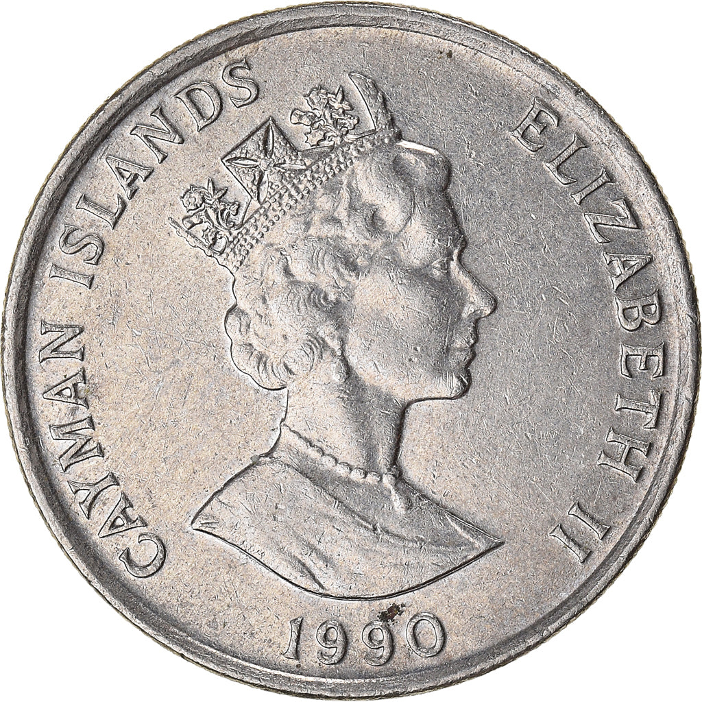Moneta, Isole Cayman, 25 Cents, 1990