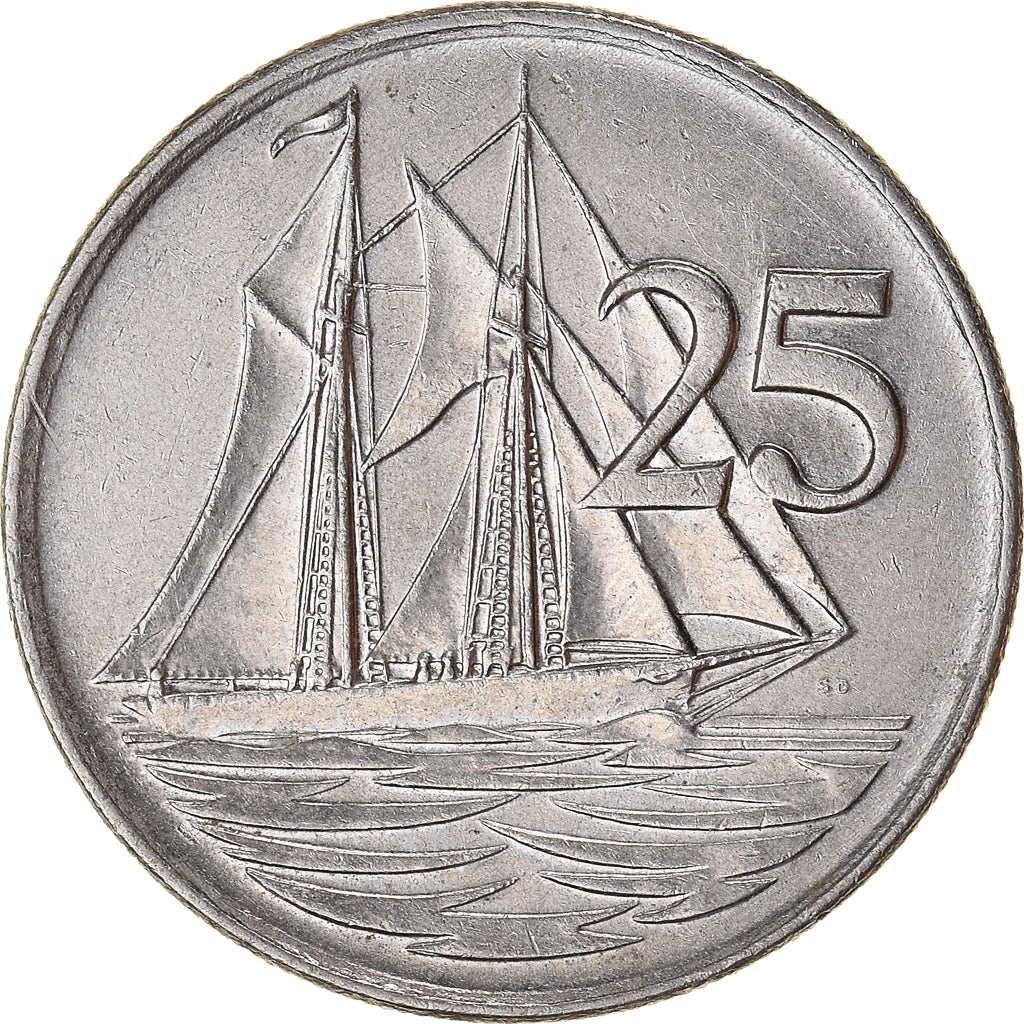 Moneta, Isole Cayman, 25 Cents, 1990