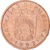 Coin, Latvia, 2 Santimi, 1992