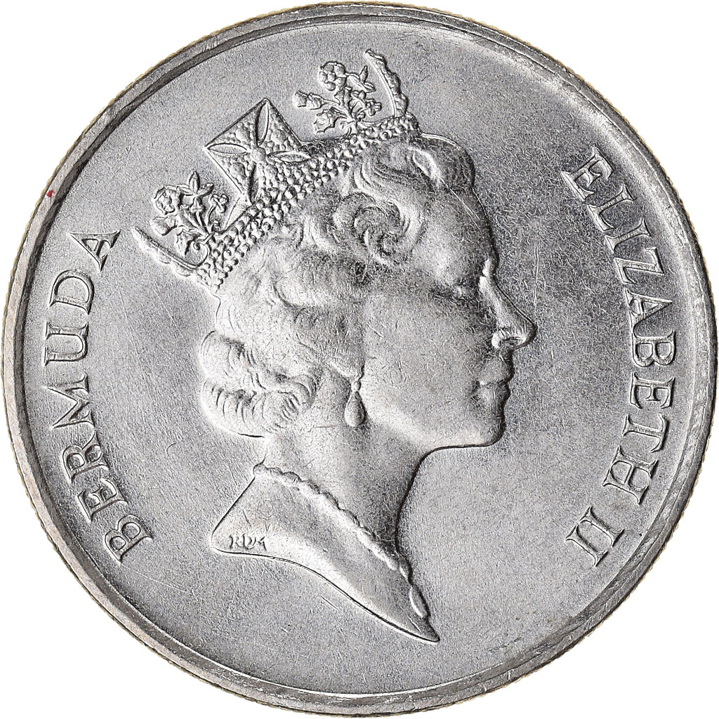 Münze, Bermuda, 25 Cents, 1993
