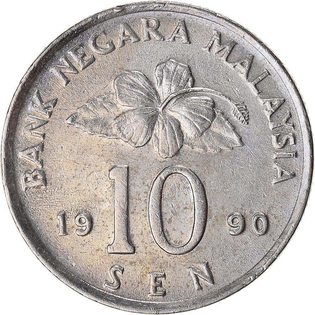Coin, Malaysia, 10 Sen, 1990