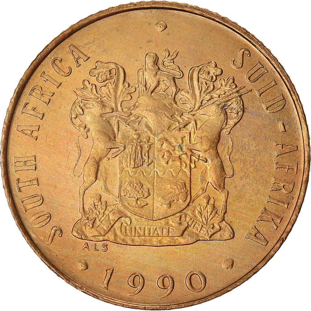 Moneda, Sudáfrica, 2 Cents, 1990