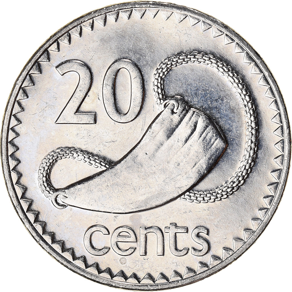 Coin, Fiji, 20 Cents, 1995