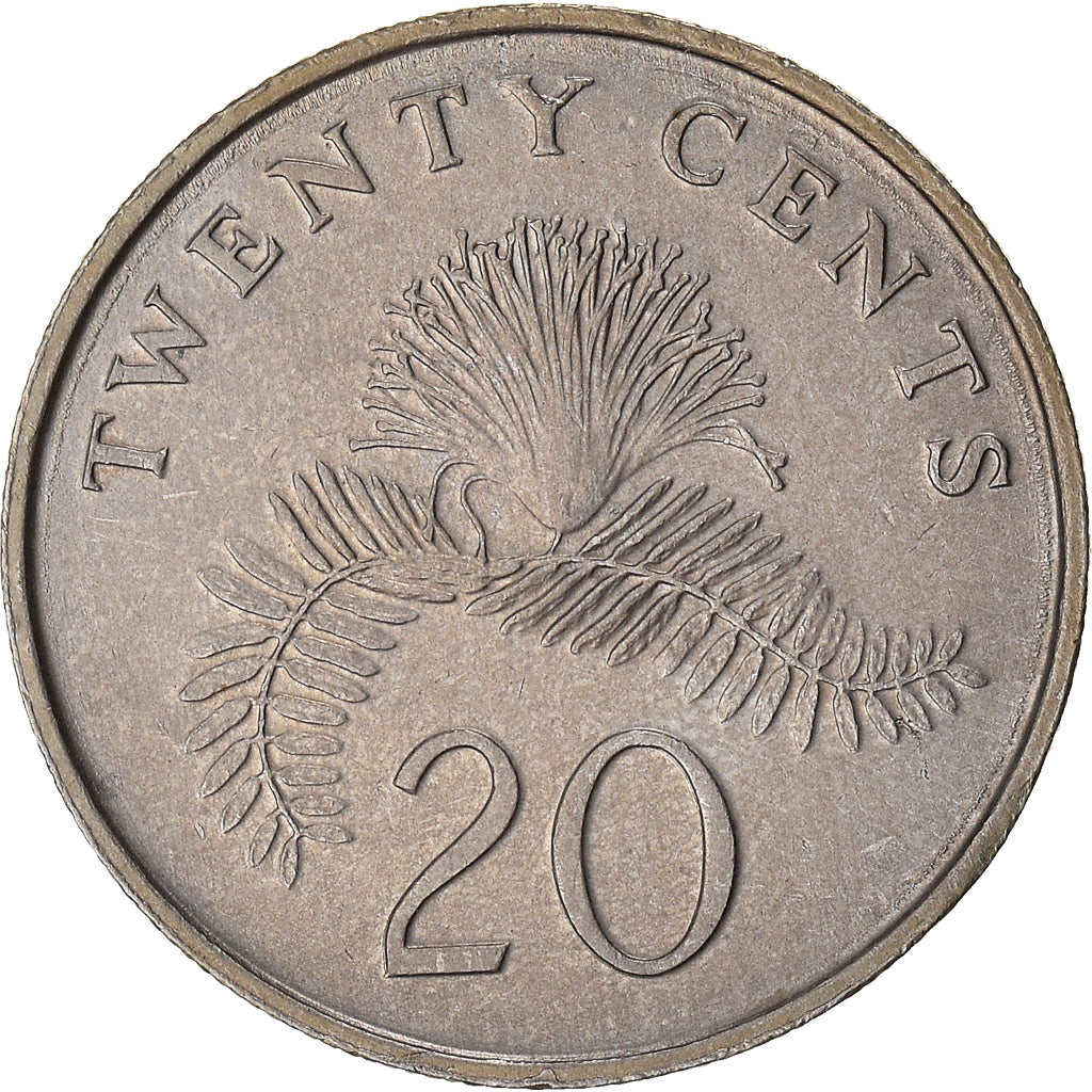 Moneta, Singapore, 20 Cents, 1990