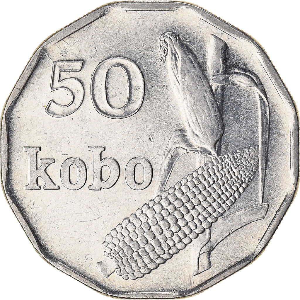 Monnaie, Nigéria, 50 Kobo, 1991