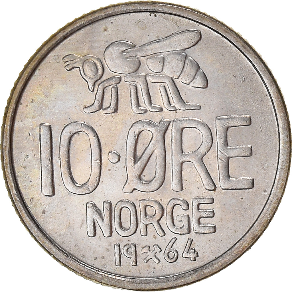Moneda, Noruega, 10 Öre, 1964