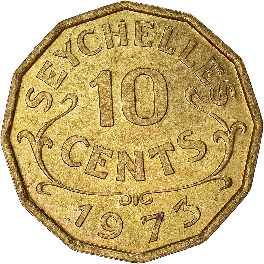 Moeda, Seicheles, 10 Cents, 1973