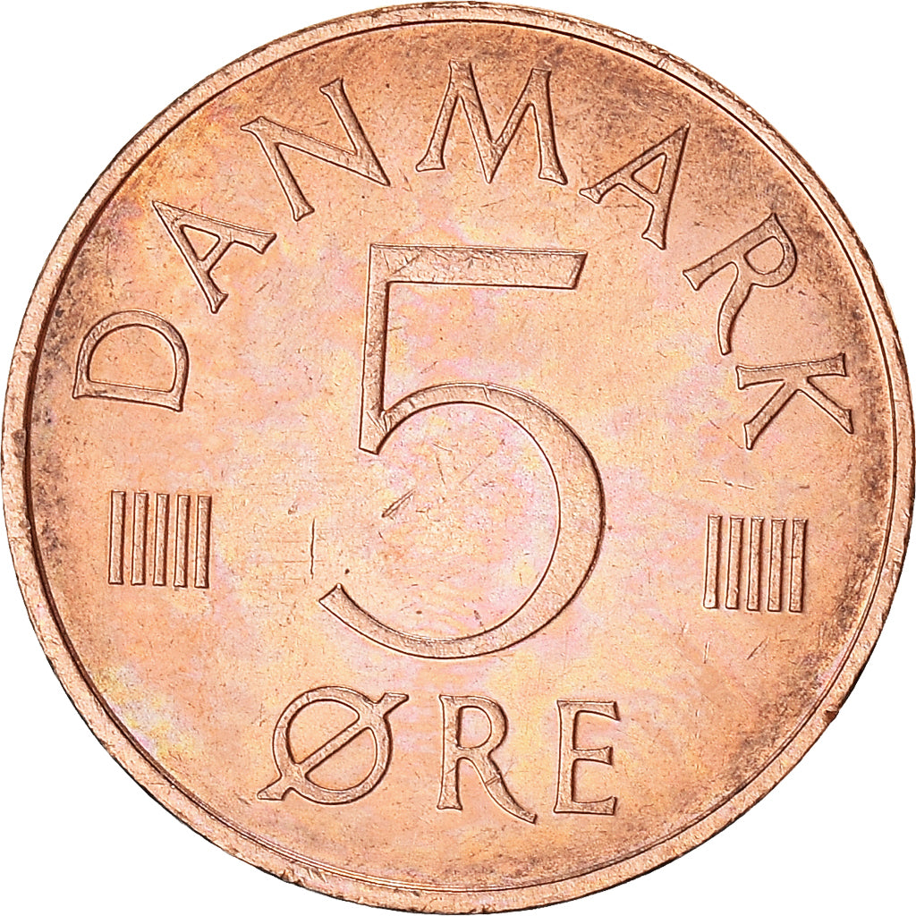Moneta, Danimarca, 5 Öre, 1982