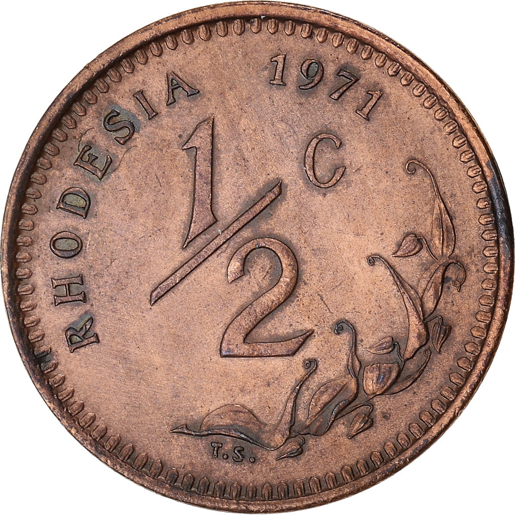 Coin, Rhodesia, 1/2 Cent, 1971