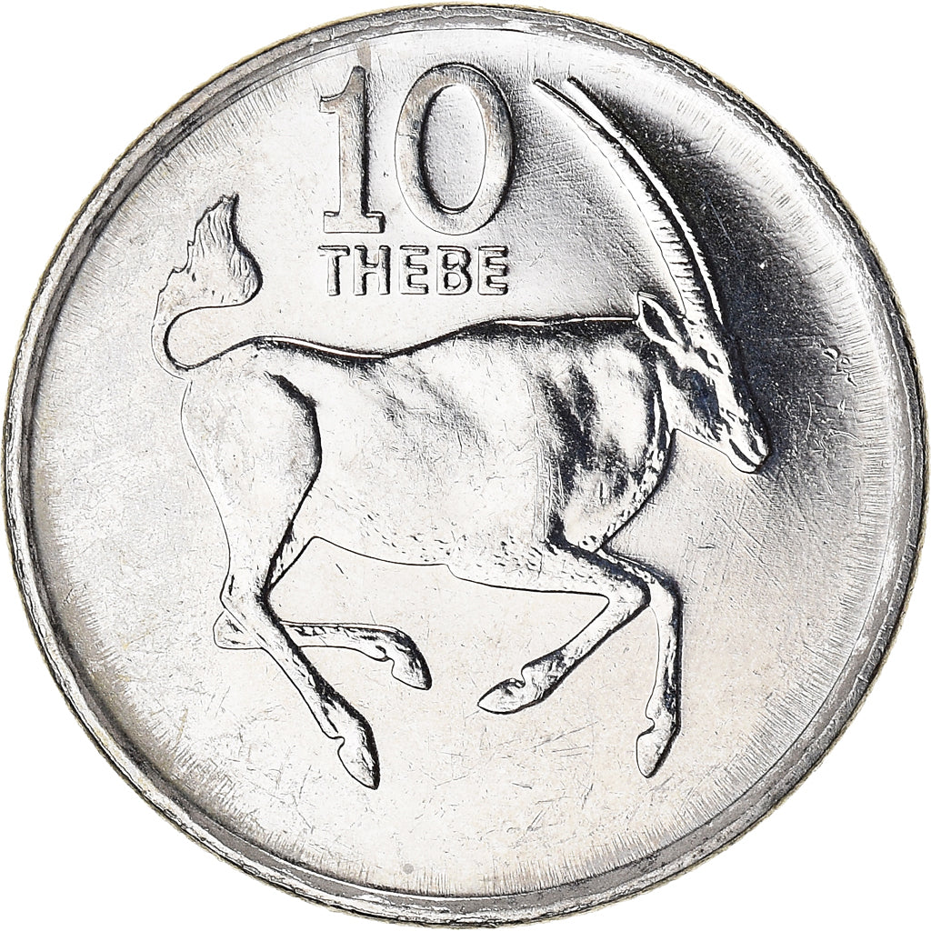 Moneta, Botswana, 10 Thebe, 1991
