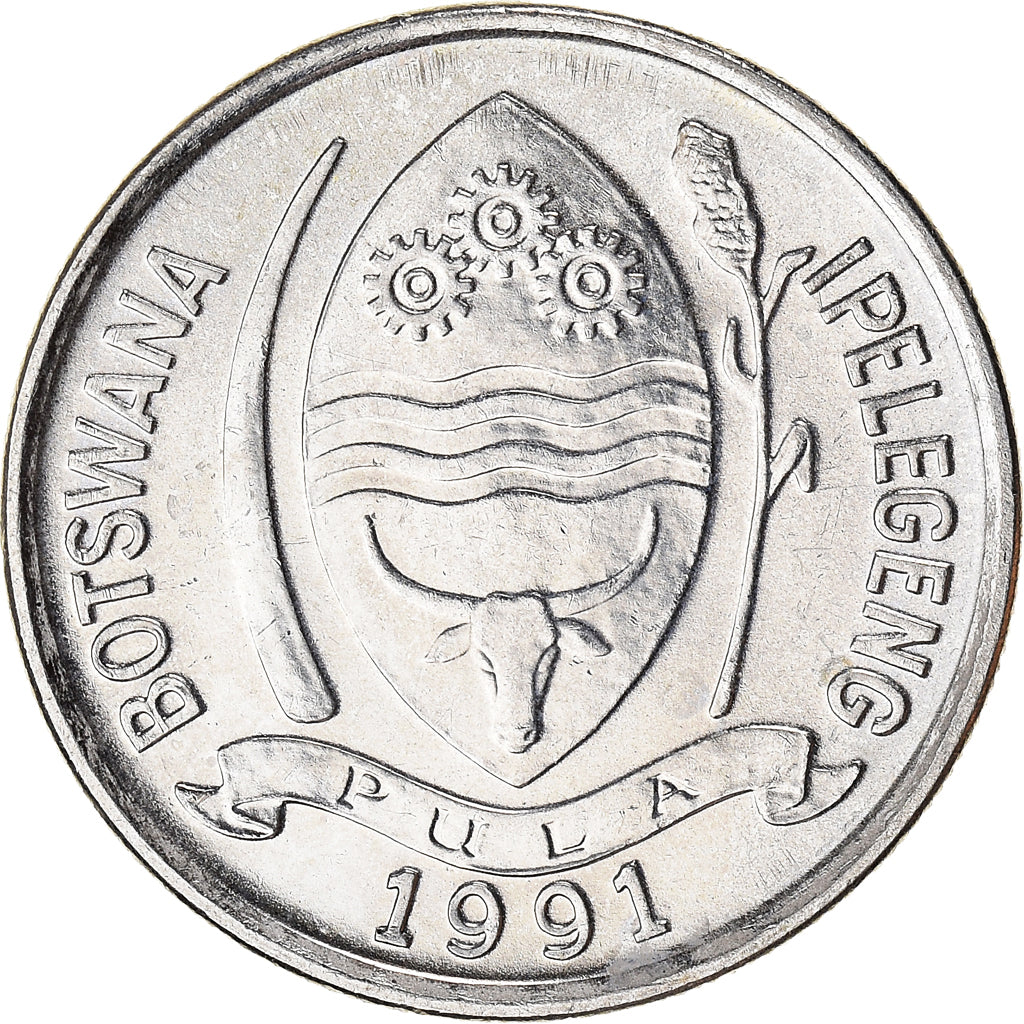 Moneta, Botswana, 10 Thebe, 1991
