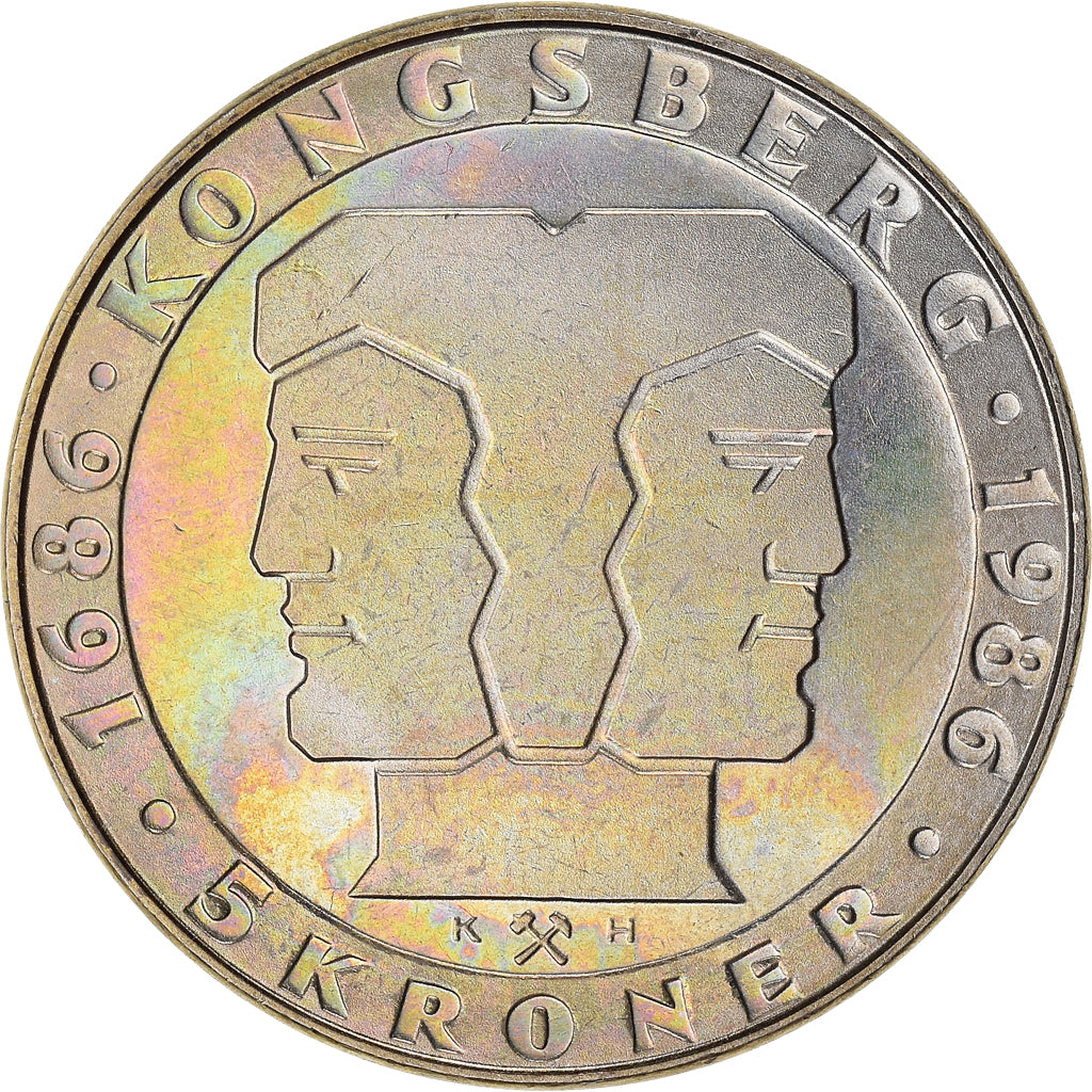 Coin, Norway, 5 Kroner, 1986