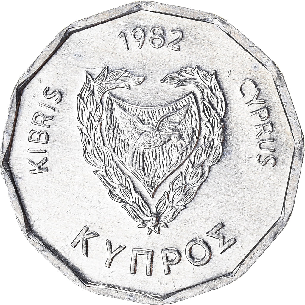 Moneta, Cipro, 5 Mils, 1982