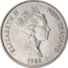 Coin, New Zealand, 10 Cents, 1988