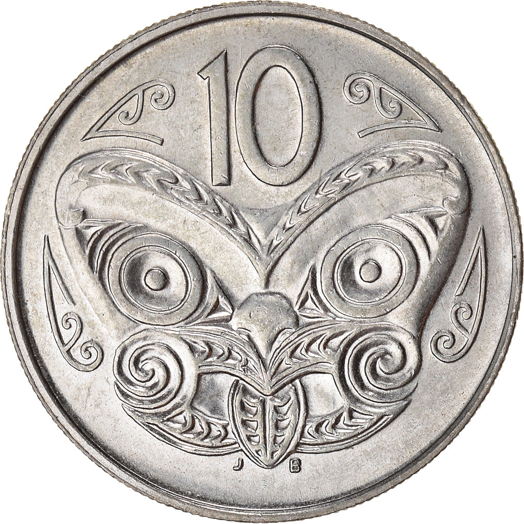 Coin, New Zealand, 10 Cents, 1988