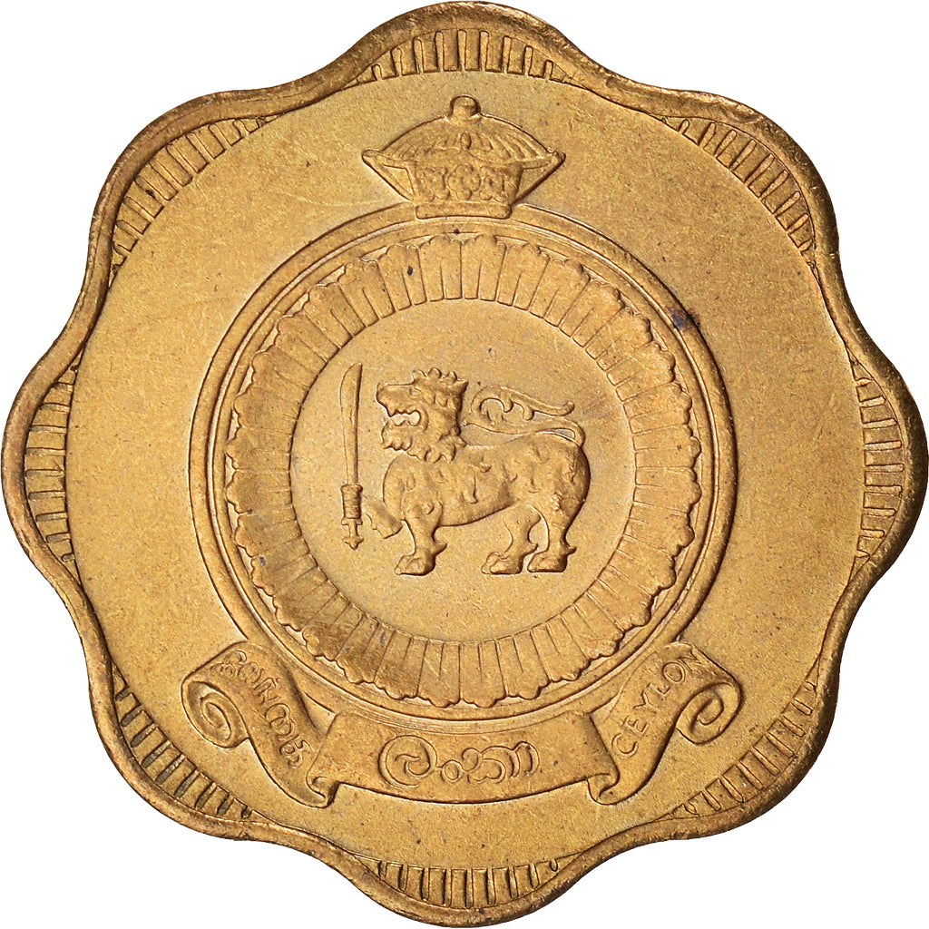 Moneda, Ceilán, 10 Cents, 1969