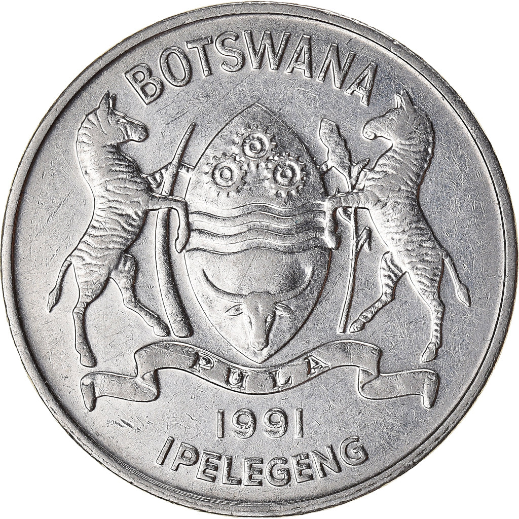 Münze, Botswana, 50 Thebe, 1991